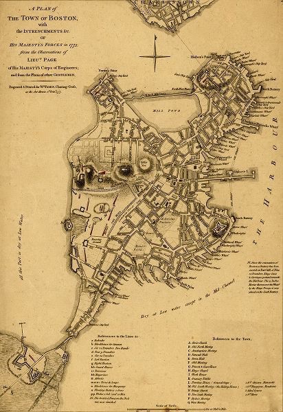 Vintage Maps 아티스트의 Boston in 1775 작품