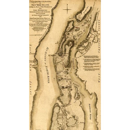Vintage Maps 아티스트의 Plan of the attack of Fort Washington 1776  작품