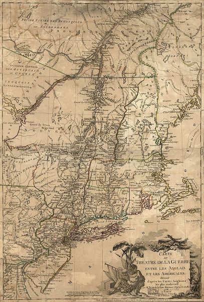 Vintage Maps 아티스트의 Theatre of War in the Thirteen Colonies 1777 작품