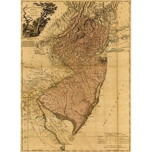 Vintage Maps 아티스트의 Province of New Jersey 1777 작품