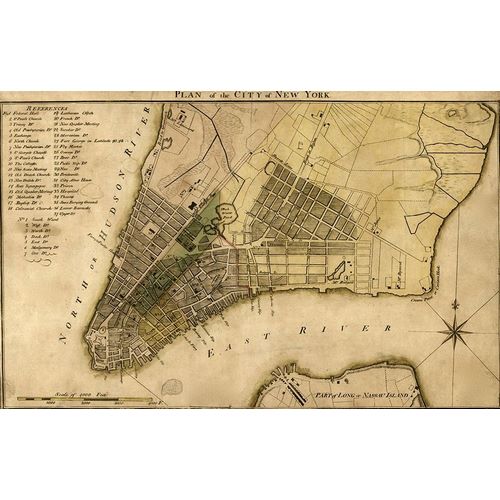 Vintage Maps 아티스트의 Plan of the City of New York 1789 작품