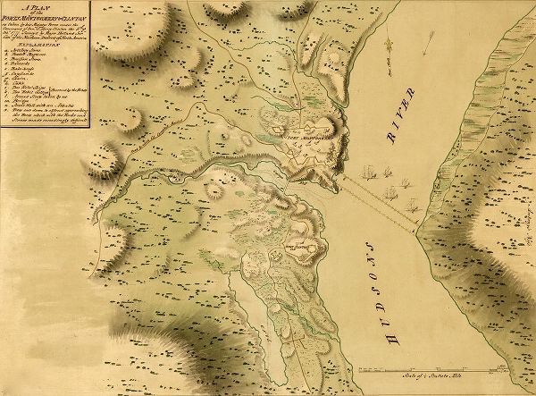 Vintage Maps 아티스트의 Plan of the Forts Montgomery and Clinton 1777 작품