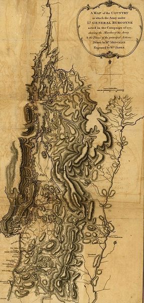 Vintage Maps 아티스트의 Expedition of General Burgoyne 1777 작품