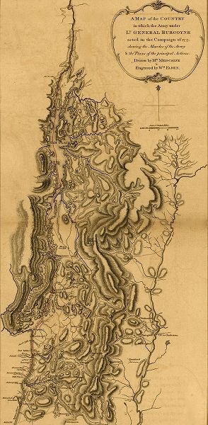 Vintage Maps 아티스트의 Expedition of General Burgoyne 1778 작품