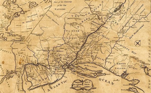 Vintage Maps 아티스트의 Seat of War in America 1777 작품