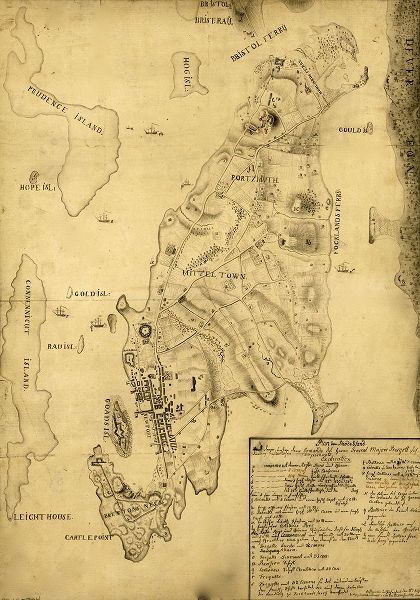 Vintage Maps 아티스트의 Rhode Island 1777 작품