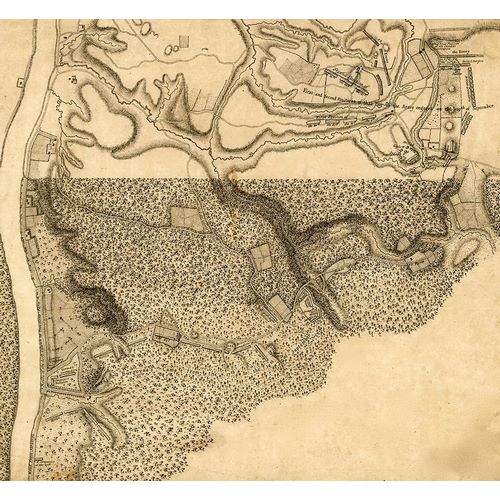 Vintage Maps 아티스트의 General Burgoyne at Swords House on Hudsons River 1777 작품