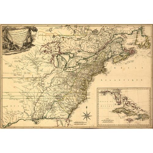 Vintage Maps 아티스트의 British Possessions at the Time of the War of Independence 1777 작품
