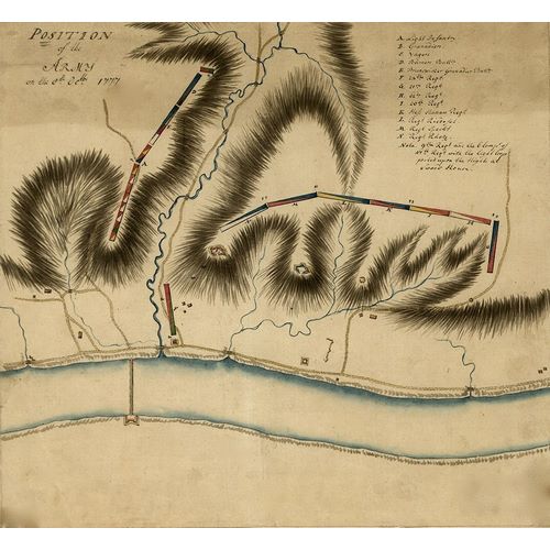 Vintage Maps 아티스트의 British and German Troops in Saratoga 1777 작품