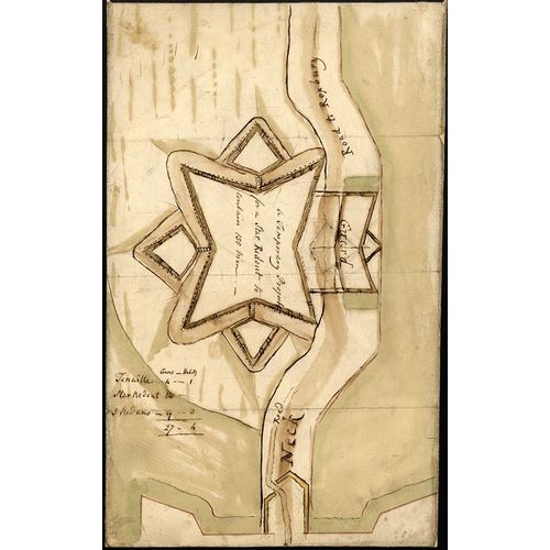 Vintage Maps 아티스트의 Boston Defenses Star Redoubt 1779 작품