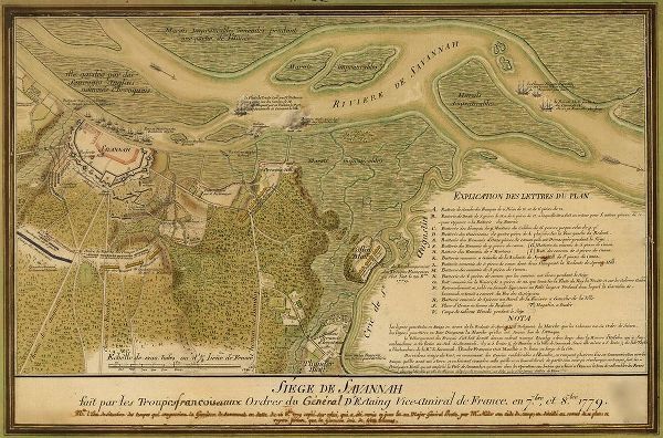 Vintage Maps 아티스트의 Savannah Georgia 1779 작품