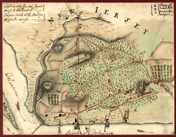 Vintage Maps 아티스트의 Camden New Jersey and Environs 1778 작품