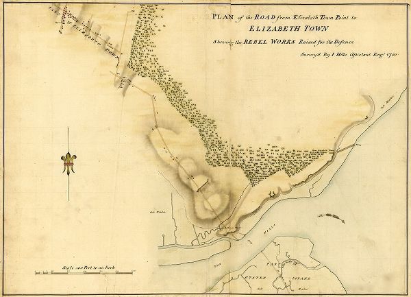 Vintage Maps 아티스트의 Elizabeth New Jersey 1780 작품
