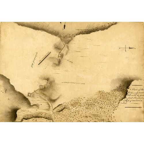 Vintage Maps 아티스트의 Fortifications Spikendevil Hill or Spuyten Duyvil Hill New York 1778 작품