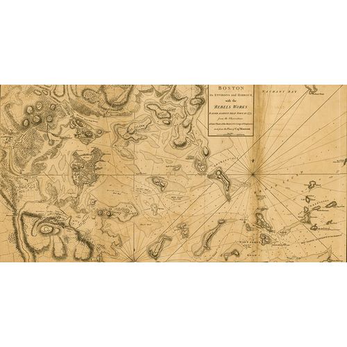 Vintage Maps 아티스트의 Boston its environs and harbor 1775 작품