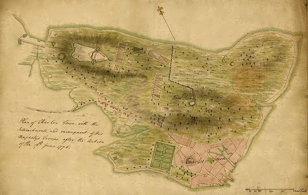 Vintage Maps 아티스트의 Bunker Hill 1775 작품