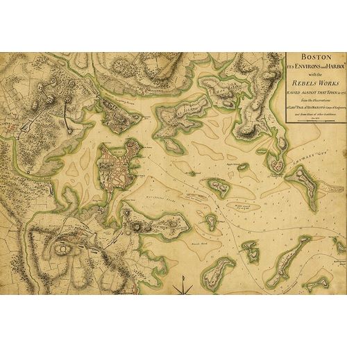 Vintage Maps 아티스트의 Colonial Defenses Against the British 1775 작품