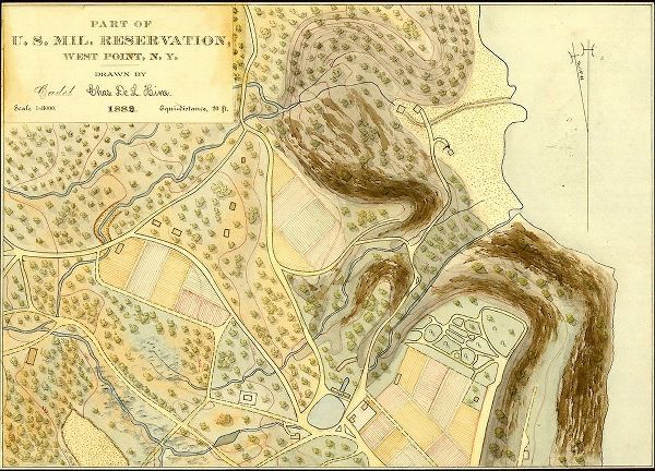Vintage Maps 아티스트의 US Military Reservation West Point 1889 작품