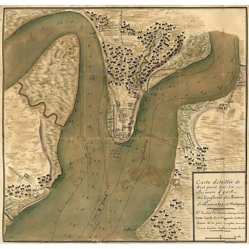 Vintage Maps 아티스트의 Soundings for Depth of the Hudson Around West Point 작품
