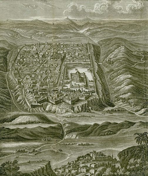 Vintage Maps 아티스트의 Plan of Jerusalem 작품