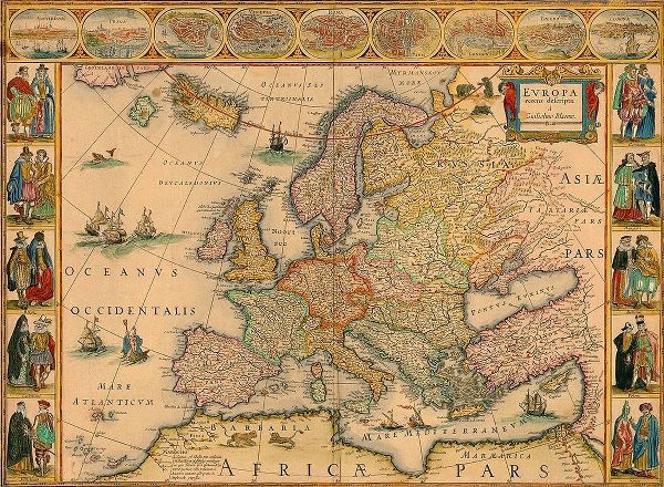 Vintage Maps 아티스트의 Map of Europe 작품
