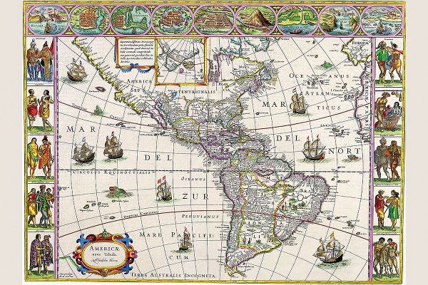 Blaeu, Willem 아티스트의 New Map of the Americas 작품