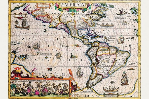 Hondius, Jodocus 아티스트의 The Americas 작품