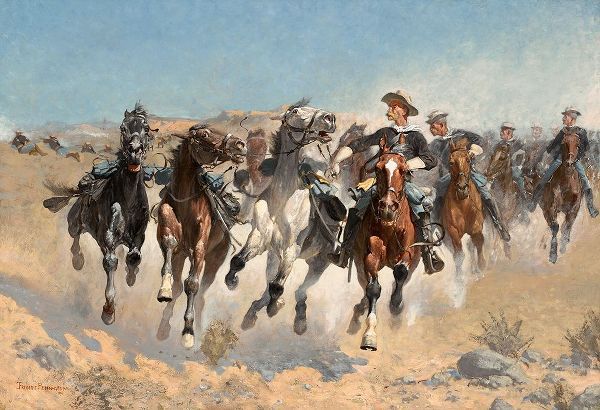Remington, Frederic 아티스트의 Dismounted The Fourth Troopers Moving the Led Horses 작품