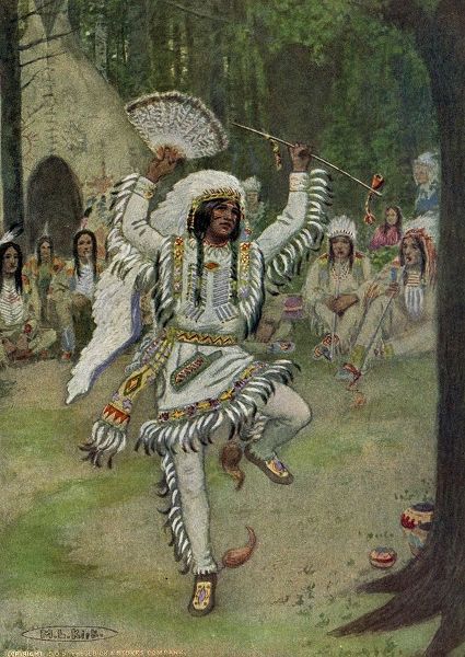 Kirk, Maria 아티스트의 He began his mystic dances from Story of Hiawatha 1910 작품