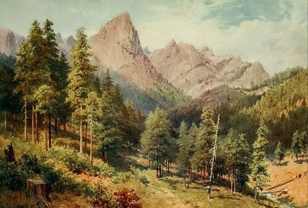 Palmer, Sutton 아티스트의 Castle Crag-Rattlesnake Canyon-California 1914 작품