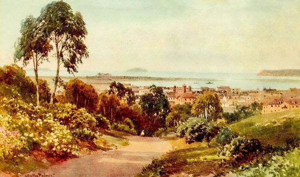 Palmer, Sutton 아티스트의 San Diego-looking towards Point Loma-California 1914 작품