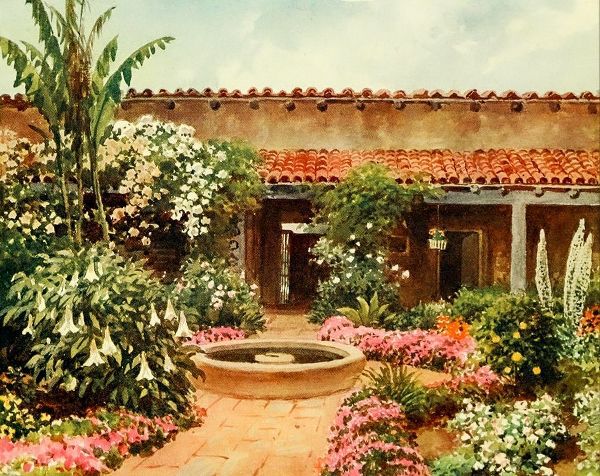Palmer, Sutton 아티스트의 The Pation-old Spanish residence-California 1914 작품