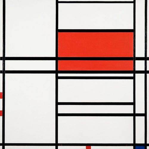 Mondrian, Piet 아티스트의 Composition No. 4 with red and blue 작품