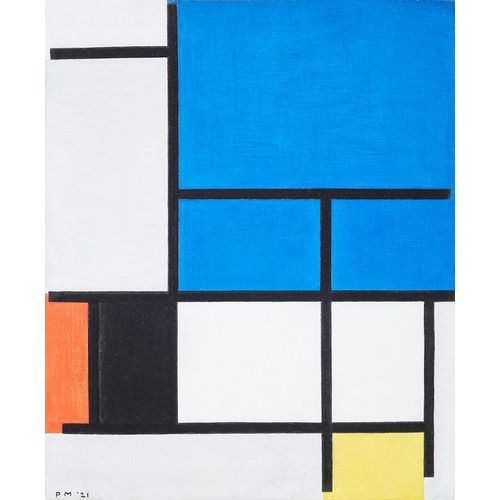 Mondrian, Piet 아티스트의 Composition with Large Blue Plane-Red-Black-Yellow-and Gray 작품