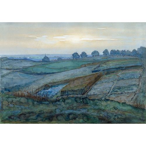 Mondrian, Piet 아티스트의 Landscape near Arnhem 작품