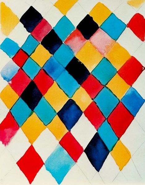 Kandinsky, Wassily 아티스트의 Colour Study with Lozenges c.1913 작품
