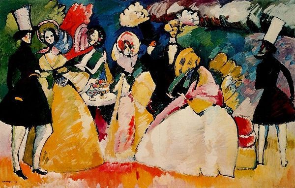 Kandinsky, Wassily 아티스트의 Group in crinolines 1909 작품