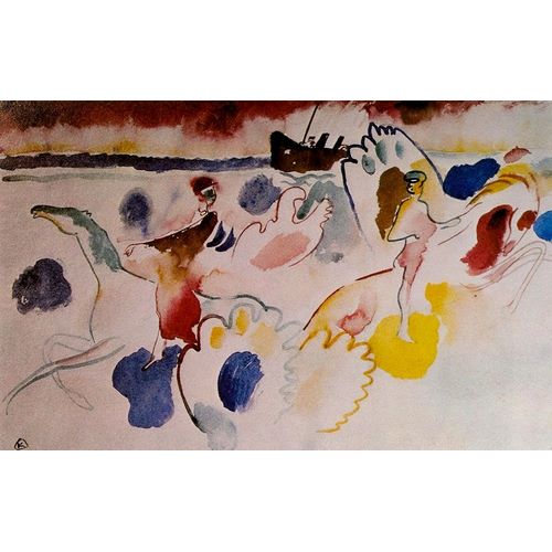 Kandinsky, Wassily 아티스트의 Horsemen on the shore c.1910 작품