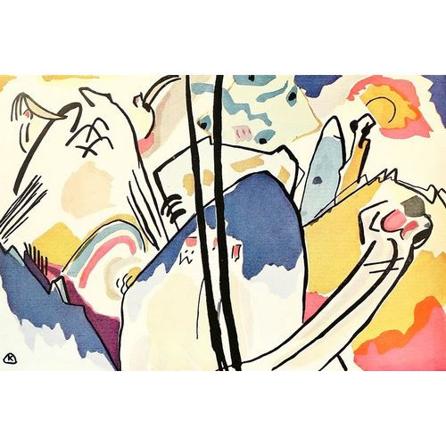 Kandinsky, Wassily 아티스트의 Watercolour sketch for comp.4 작품