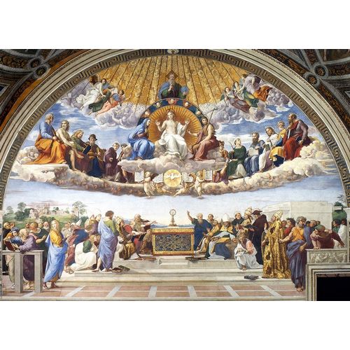 Raphael 아티스트의 Disputation of the Holy Sacrament 작품