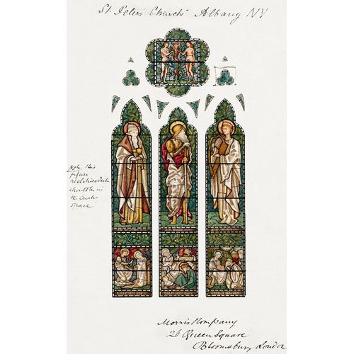 Burne?Jones, Edward 아티스트의 Design for Stained Glass Window-Saint Peters Episcopal Church-Albany-NY 작품