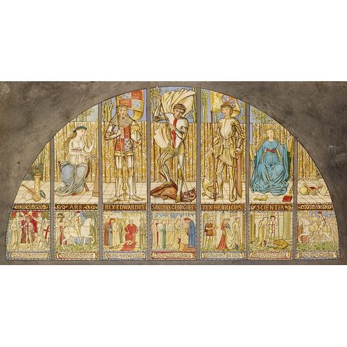 Burne?Jones, Edward 아티스트의 Wars of the Roses-Edward IV-Henry VI-St George with Allegor 작품