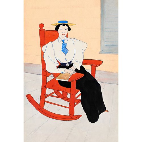 Penfield, Edward 아티스트의 Young Woman Seated in a Red Rocking Chair 작품