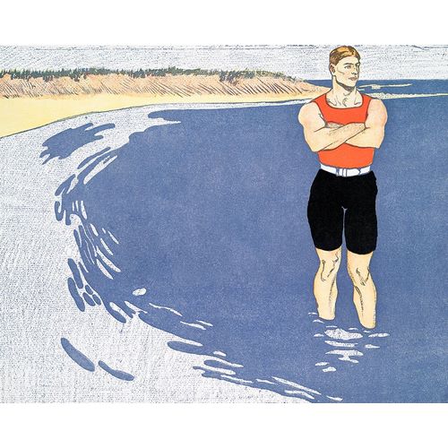 Penfield, Edward 아티스트의 Man standing in the sea 작품