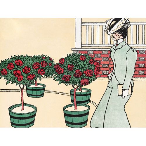 Penfield, Edward 아티스트의 Woman in Rose Garden 작품