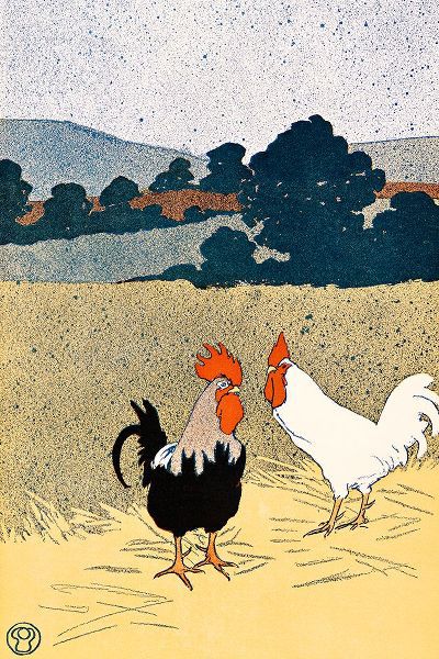 Penfield, Edward 아티스트의 Two Roosters in a Field 작품