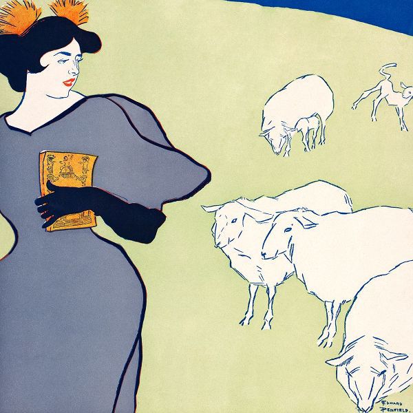 Penfield, Edward 아티스트의 Woman and sheep 작품