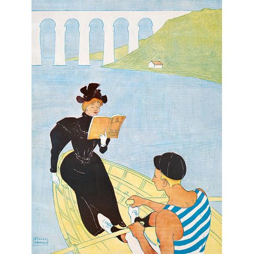 Penfield, Edward 아티스트의 Woman reading in a row boat 작품