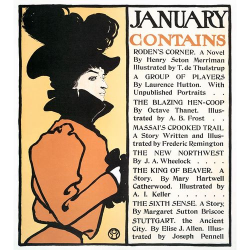 Penfield, Edward 아티스트의 January Poster (1898) 작품