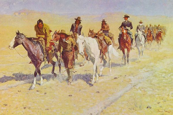 Remington, Frederic 아티스트의 Pony Tracks in the Buffalo Trails 작품
